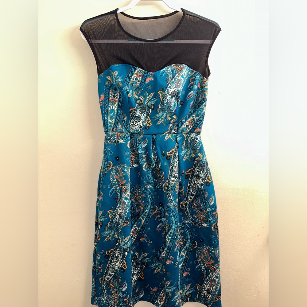 Teal Floral Dress